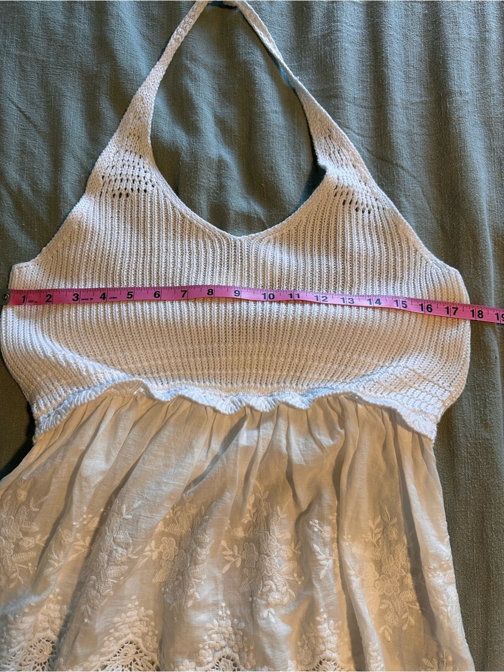 🤍 Anthropologie Twofer Crochet Lace Halter Top - Picture 8 of 8
